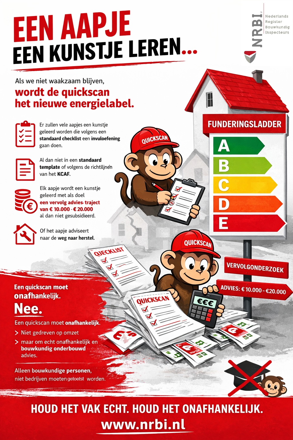 Quikscan of fase 0 funderingsonderzoek met de juiste kennis en kunde vinden. Kijk op Nederlands Register Bouwkundig Inspecteurs